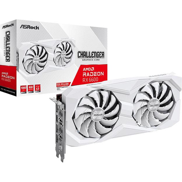 RX6600 Challenger White 8GB GDDR6 HDMI DPx3 2FAN RTL фото 1