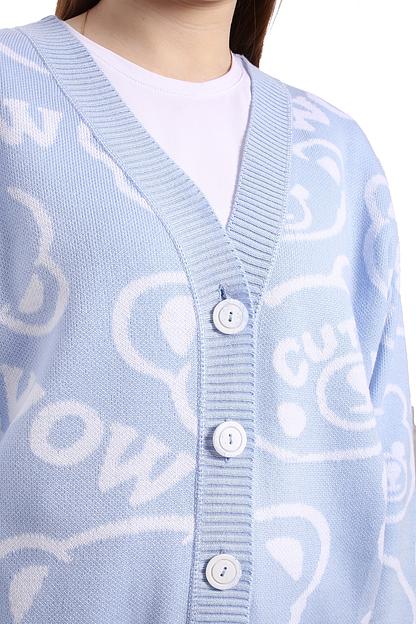 Жакет женский арт.1512, голубой ОПТ фото 4