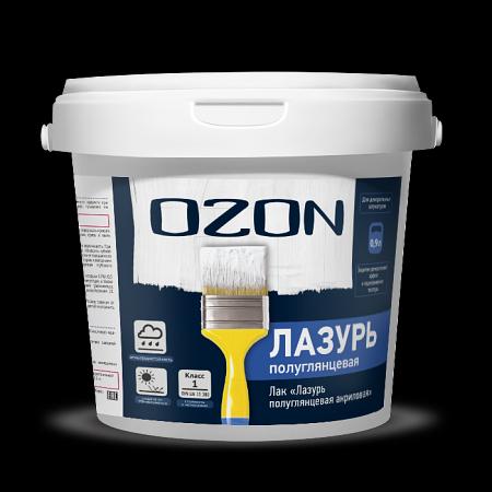 Лак-пропитка «Лазурь полуглянцевая» OZON ЛПГ-0,9 опт фото 1