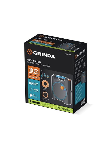 GRINDA COMPACT, шланг 10м x 5/16″ в пластиковом корпусе, поливочный набор 4 предм., соединит. шланг 1/2″х1,5м, набор поливочный мини ProLine (428480) фото 7