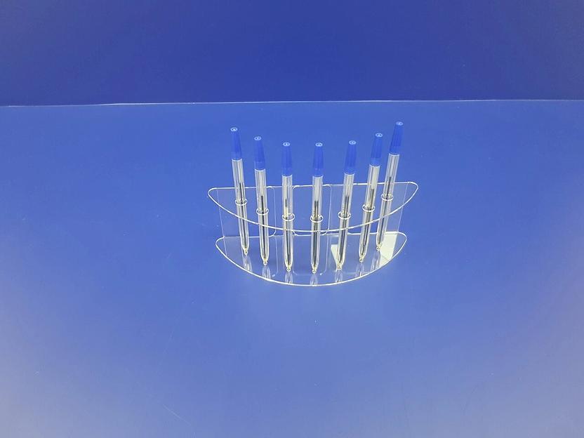 Подставка для ручек карандашей кистей 7 секции (размещение полукруг, задняя стенка с вырезами) фото 3