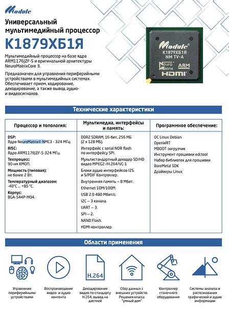 Микропроцессор СБИС К1879ХБ1Я (NM TV-A) ОПТ фото 3