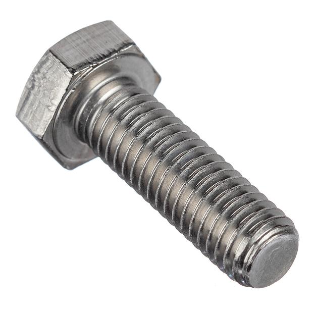 Болт DIN 933 М8х65 полная резьба шестигранная голова класс прочности 8.8 покрытие цинк фото 1