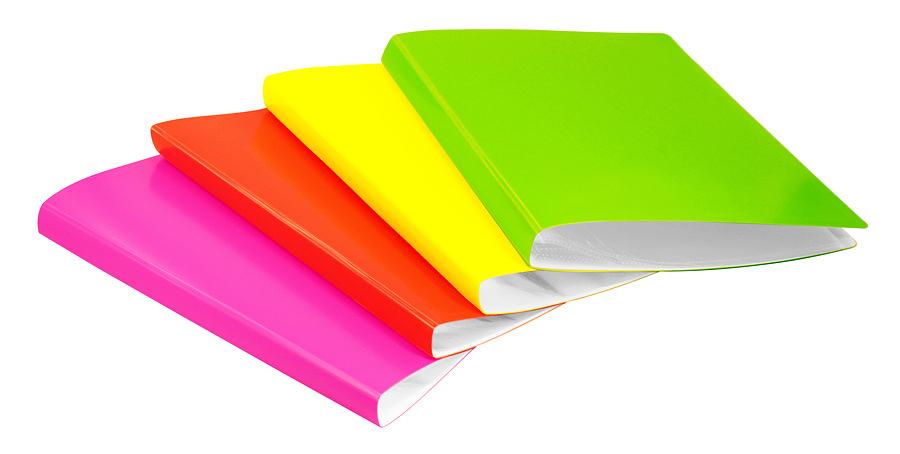 Папка с 20 прозр.вклад. Бюрократ Double Neon DNE07V20LETT A4 пластик 0.7мм салатовый фото 2