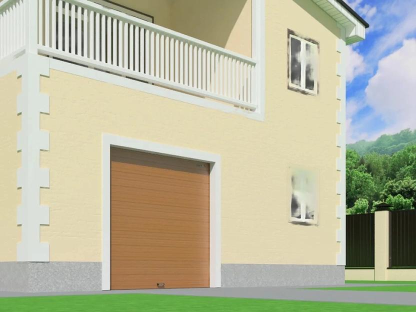 Секционные подъемные ворота Дорхан с пружинами растяжения RSD01BIW-SC ОПТ фото 2