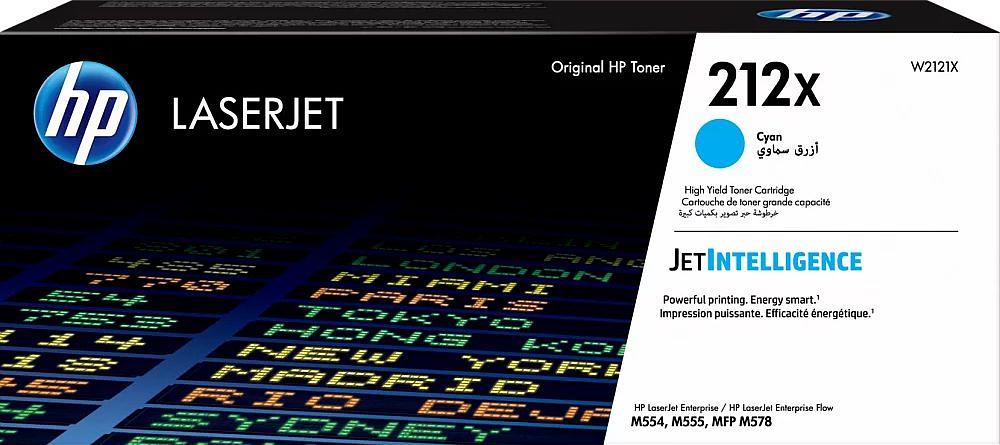 Картридж лазерный HP 212X W2121X голубой (10000стр.) для HP CLJ Enterprise M554/M555 фото 1