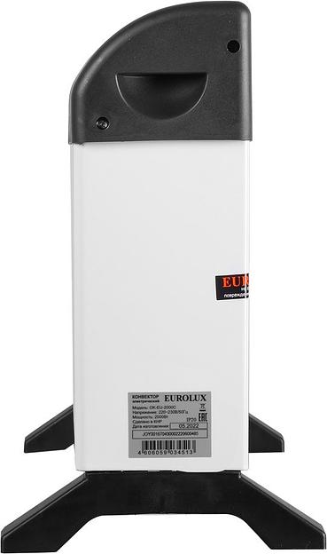 Конвектор Eurolux ОК-EU-2000C белый, 2000 Вт, 25 м2, термостат фото 5