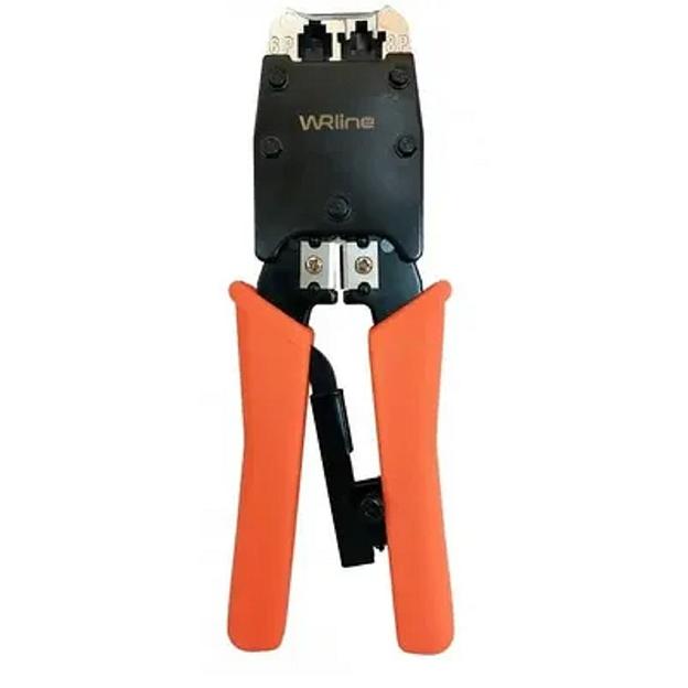 Инструмент обжимной Hyperline WRline WR-500R Кримпер для RJ45/8P8C, RJ12/6P6C и RJ11/6P4C фото 1
