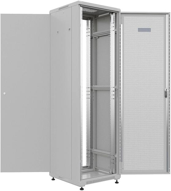 Шкаф коммутационный NTSS Премиум (NTSS-R42U6060PD) напольный 42U 600x600мм пер.дв.перфор. металл 900кг серый 510мм 86кг фото 3