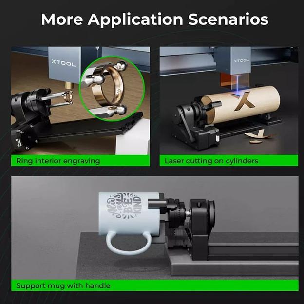 Насадка/приспособление Rotary Attachment 2 Pro для лазерного гравировщика Makeblock Xtool фото 3