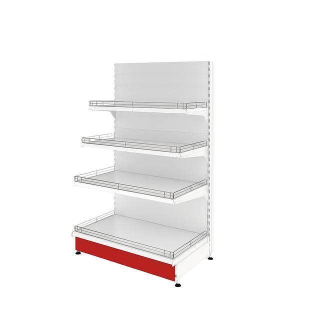 Стеллаж торговый пристенный Купец 800x500x1400 4 полки фото 1