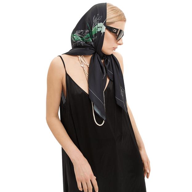 Женский платок «Терновый венок» искусственный шёлк Армани 55×55 см фото 3