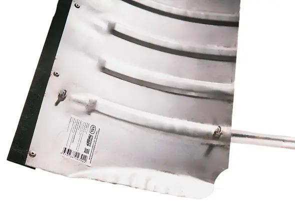 Движок алюминиевый формованный малый 750х330 мм с металлической планкой, арт.СНЕГ-04.24 ОПТ фото 2