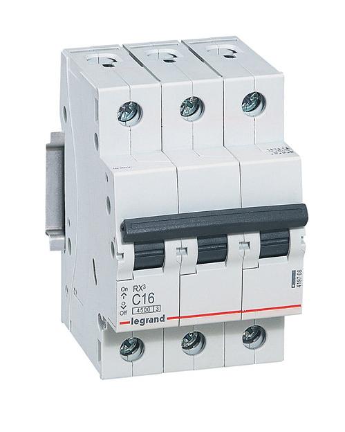 Автоматический выключатель Legrand 419708 Rx3 4 5ka 16а 3п C фото 1
