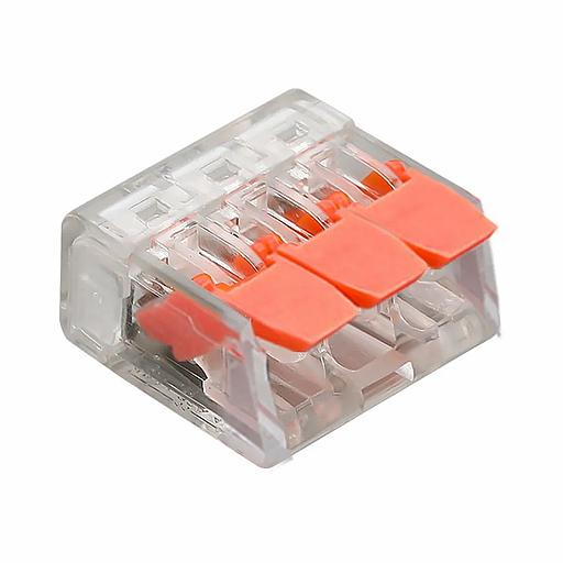 Клемма Exser 221-613 41А 3 выхода, 2,5-6мм фото 1