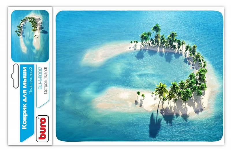 Коврик для мыши Buro BU-M10017 рисунок/остров 230x180x2мм фото 1