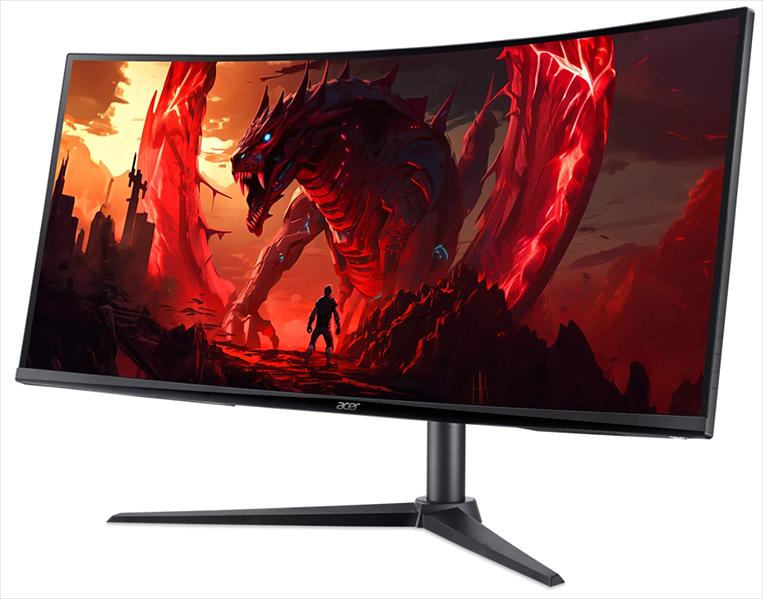 Монитор 34'' ACER Nitro XZ342CUV3bmiiphx,ZeroFrame,Curved 1500R Black,21:9,VA,3440x1440,1ms,400cd,180Hz,2xHDMI(2.0)+1xDP(1.4)+SPK+Audio out,Speakers 2Wx2,sync: FreeSync Premium,hdr: HDR 400,H.Adj.100 (UM.CX2EE.305) фото 4