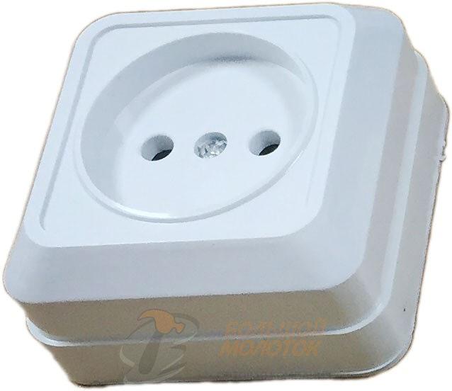 Розетка 1 ОП "РИМ" 10А без ЗК /10 /200 фото 1