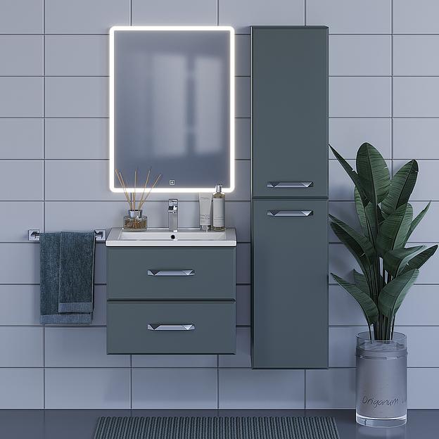 Тумба под раковину для ванной Uperwood Foster 60 см, подвесная, серый графит фото 6