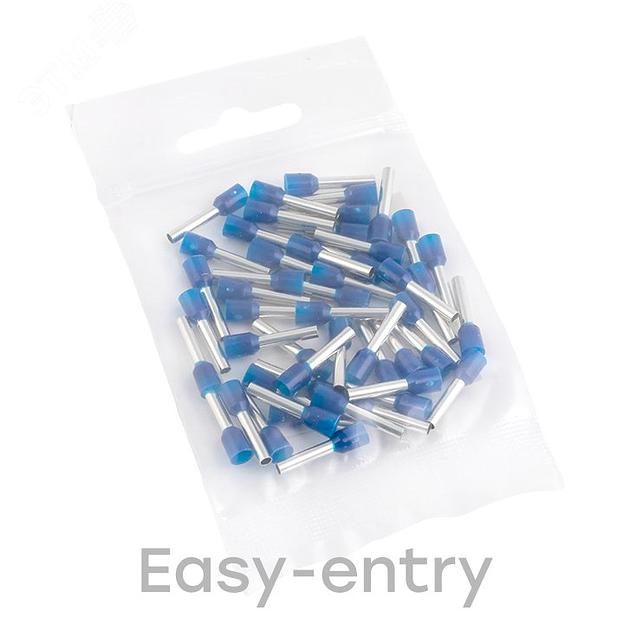 EKF nhvi-2.5-12 Наконечник штыревой втулочный изолированный НШвИ 2,5-12 (50шт.) EKF PROxima фото 2