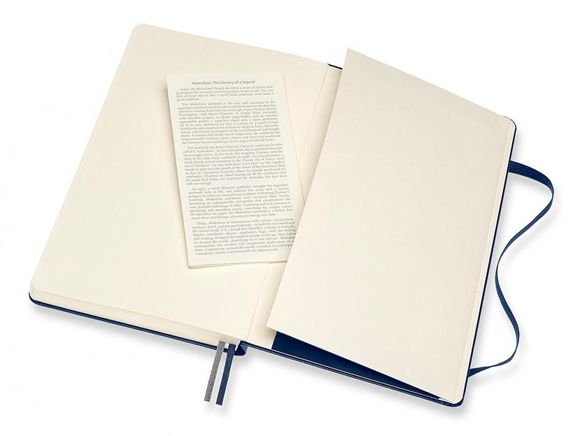 Блокнот Moleskine CLASSIC EXPENDED QP062EXPB20 130х210мм 400стр. нелинованный твердая обложка синий сапфир фото 5