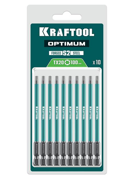 KRAFTOOL OPTIMUM TX 20, 100 мм, 10 шт, биты (26126-20-100-S10) фото 2