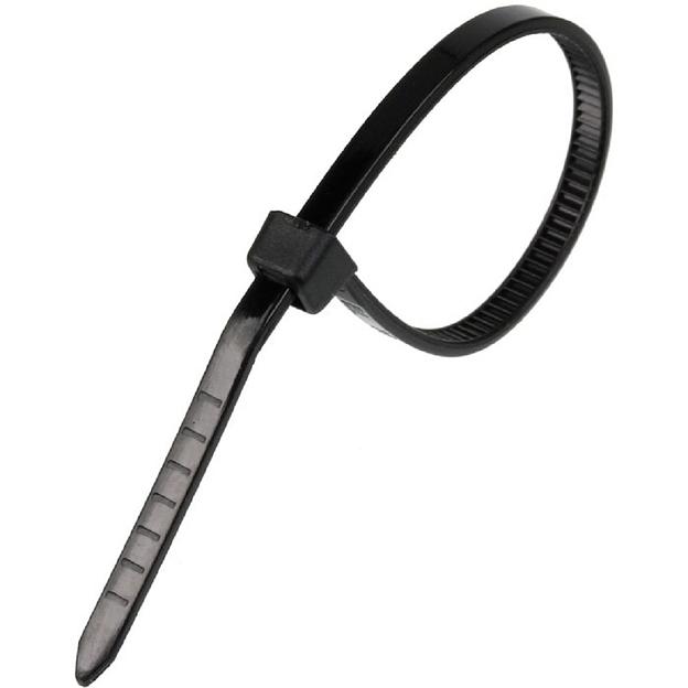 Exegate EX253847RUS Стяжка нейлоновая, неоткрывающаяся. Exegate, 100мм, упак. 100шт Black фото 1