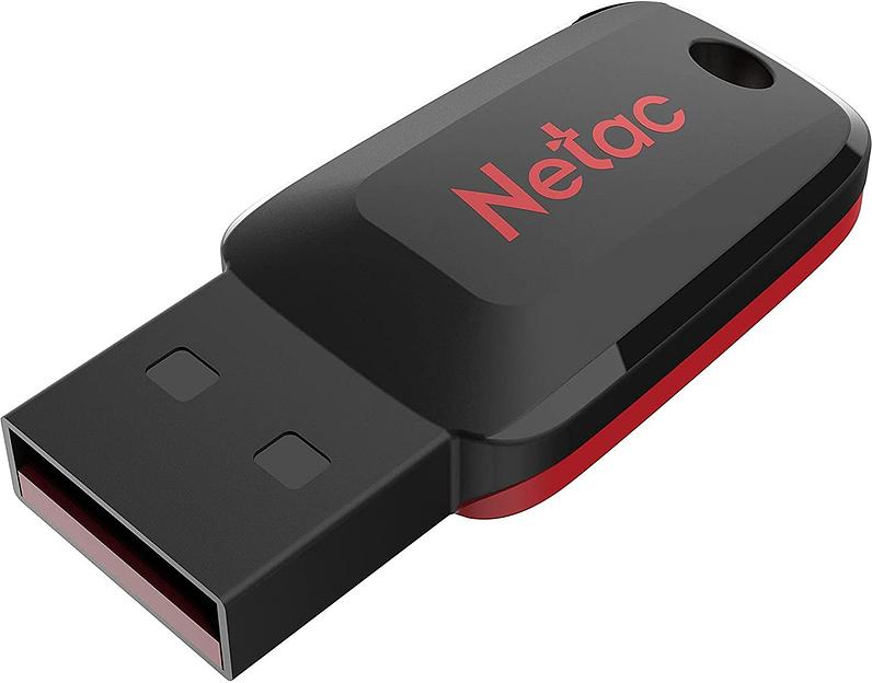 Флеш Диск Netac 32Gb U197 NT03U197N-032G-20BK USB2.0 черный/красный фото 2