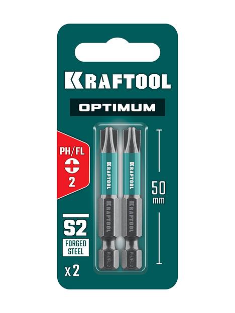 KRAFTOOL OPTIMUM PH/FL 2, 50 мм, 2 шт, биты (261221-2-50-2) фото 4