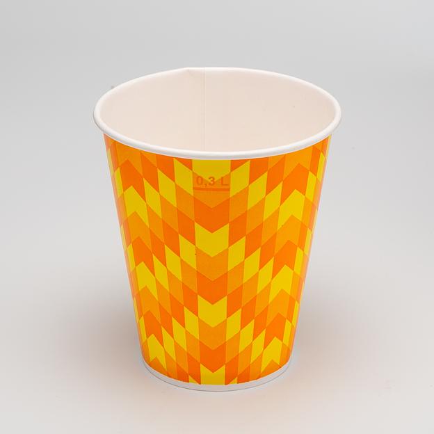 Стакан картонный 300-380мл 1-сл. для холодных напитков "Зиг-заг" d90мм - 50 шт фото 1