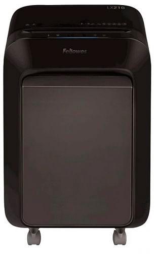 Шредер Fellowes PowerShred LX210 черный (секр.P-4) перекрестный 16лист. 23лтр. скрепки скобы пл.карты фото 1