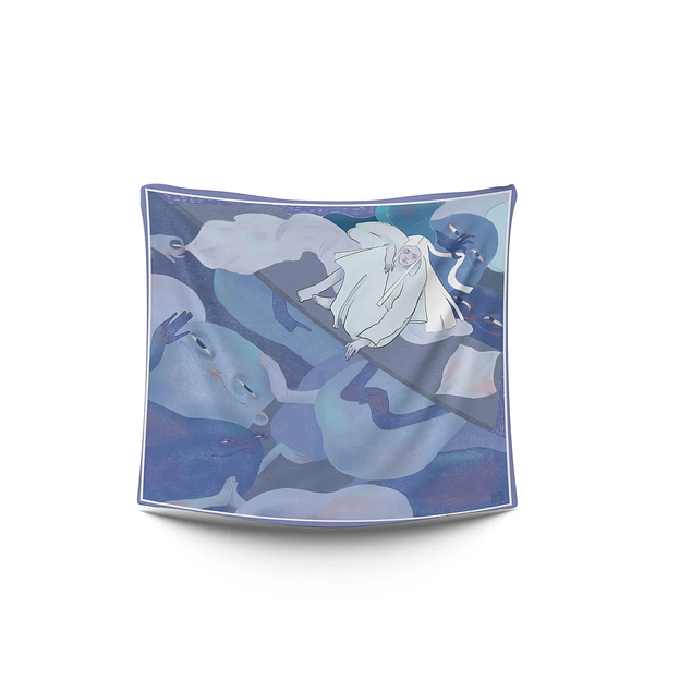 Женский платок «Монстры» искусственный шёлк Армани 55×55 см фото 1
