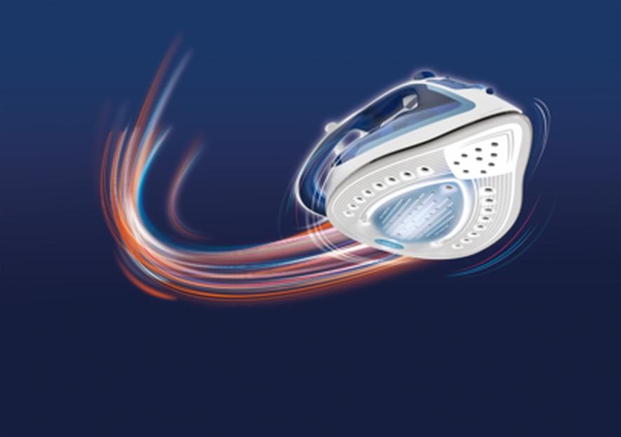 Утюг Tefal FV5715E0 2400Вт голубой/белый фото 4