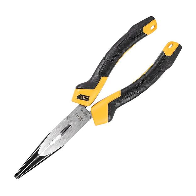 Удлиненные плоскогубцы Deli DL2108Z 200мм, сталь CrV, прорезиненная двухкомпонентная ручка фото 1