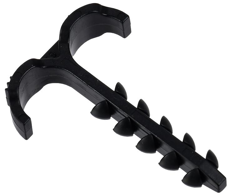 Дюбель-хомут Т-обр. 4-12мм нейлон черный (100шт/упак) фото 1