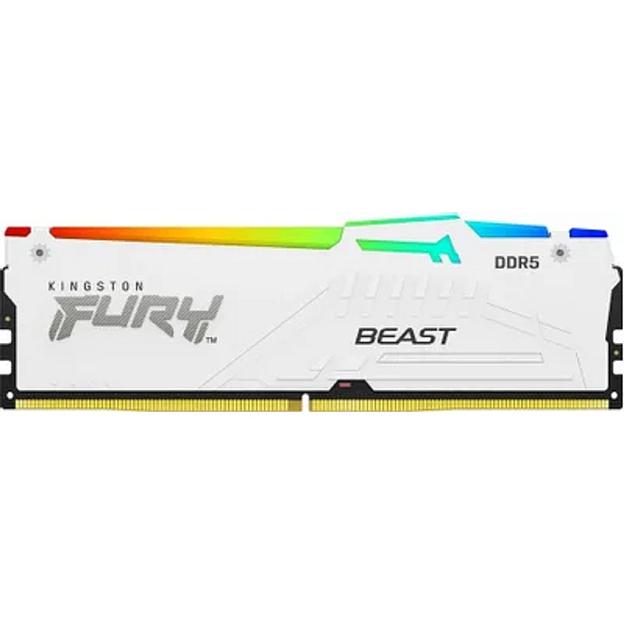 Оперативная память Kingston Fury Beast KF560C30BWEA-32 DDR5 - 1x 32ГБ 6000МГц, DIMM, White, Ret фото 1