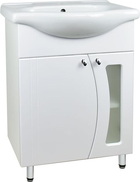 Тумба Лиза 60 DORATIZ 9912.003, напольная, белая, под умывальник Элегия 60 фото 1