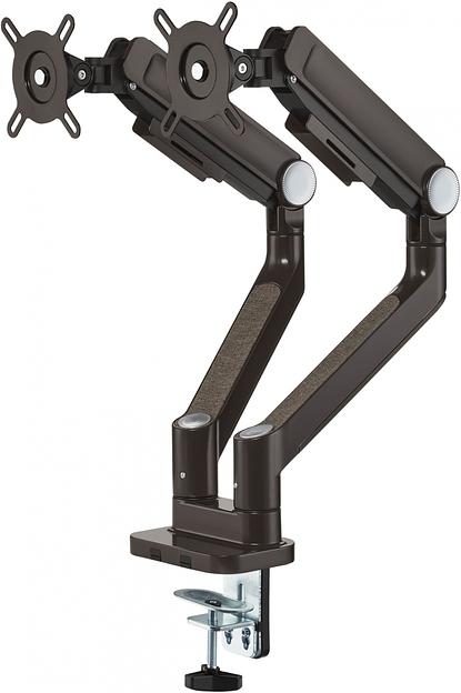 Кронштейн для мониторов Ultramounts UM733BR черный/коричневый 17"-32" макс.8кг крепление к столешнице поворот и наклон фото 3