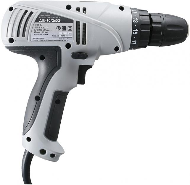 Дрель-шуруповерт Интерскол ДШ-10/260Э 260Вт патрон:быстрозажимной фото 3