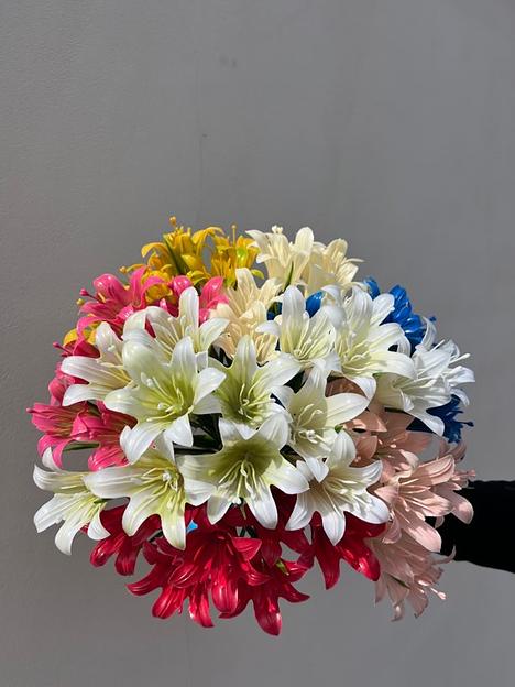 Искусственные цветы ПластЦвет «Колокольчики» 33 см ОПТ фото 1