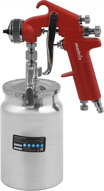 Краскораспылитель HP пневмат. с нижним бачком V= 1 л, сопло диаметром 1.8 мм// Matrix фото 2