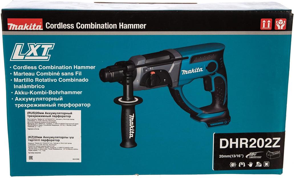 Перфоратор Makita DHR202Z патрон:SDS-plus уд.:1.9Дж аккум. фото 7