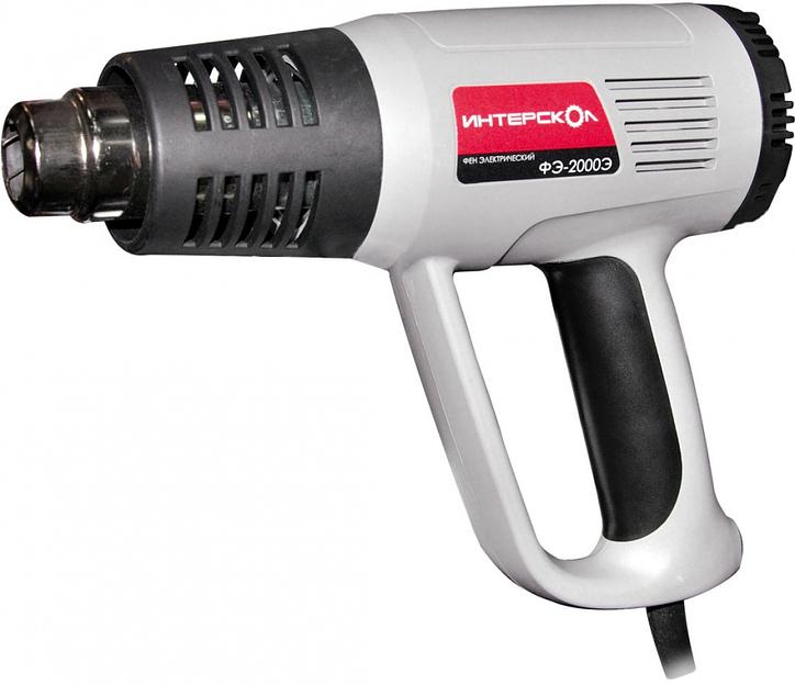 Технический фен Интерскол ФЭ-2000Э 2000Вт темп.80-600С фото 1