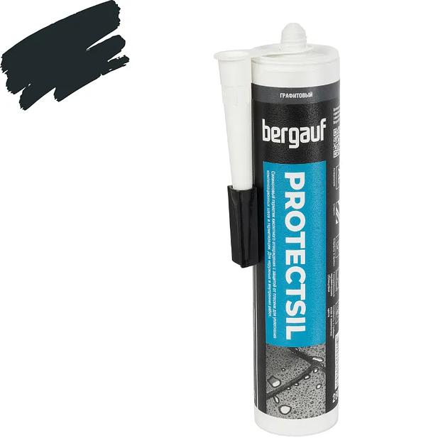 Затирка силиконовая Bergauf Protectsil графит 280мл фото 1