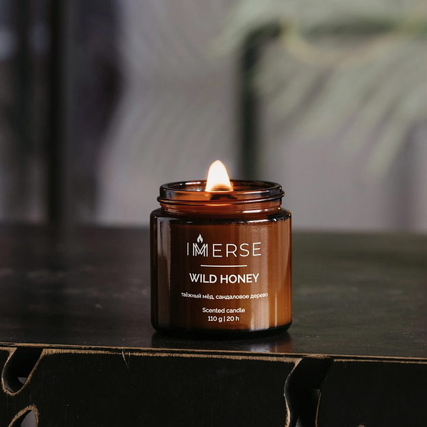 Ароматическая свеча Immerse «Wild Honey» 110 мл ОПТ фото 2