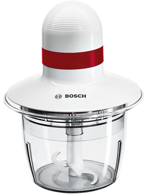 Измельчитель электрический Bosch MMRP1000 0.8л. 400Вт белый/красный фото 1