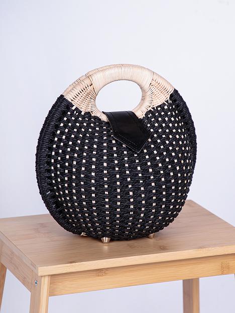 Верона сумка тоут, круглая солома ОПТ фото 2