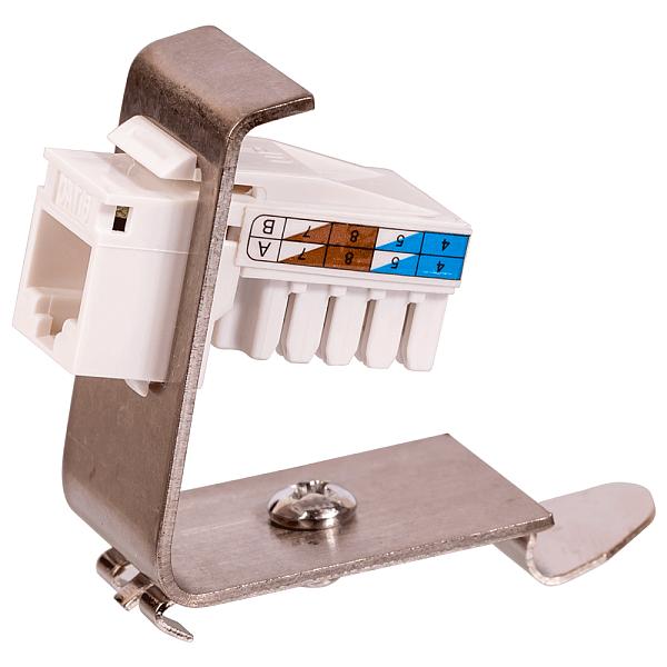 Lanmaster Рамка на DIN-рейку для установки модуля типа Keystone, металлическая (LAN-DRF-1OK-M) фото 2