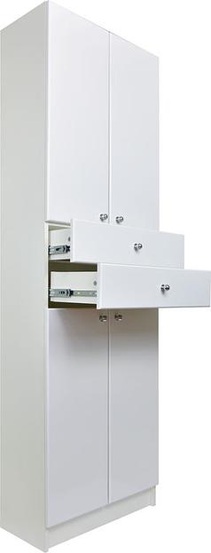 Пенал двухстворчатый DORATIZ 2712.286, белый, с 2 ящиками фото 4