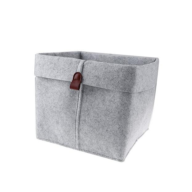 Корзина для хранения "Фетр", Д230 Ш230 В265, серый фото 1